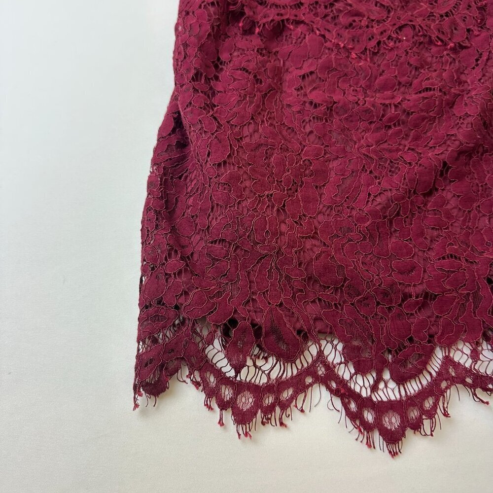 No Boundaries Top Womens Small Lace Off Shoulder Scalloped Lined Boho Cute - Picture 5 of 9